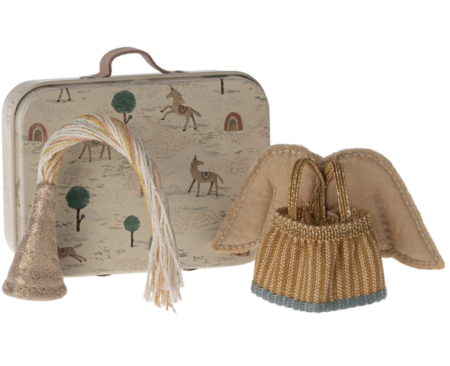 Maileg Fairy clothes in suitcase, Little sister mouse