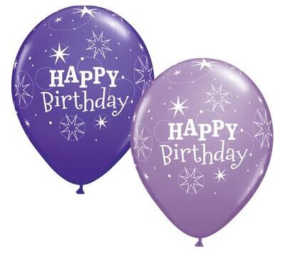 Latex Balloons - Happy Birthday Starburst