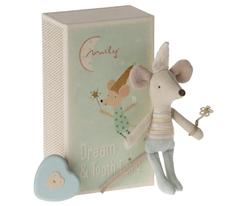 Maileg Tooth fairy mouse, Little brother in matchbox