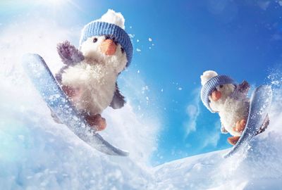 Jellycat Peanut Penguin Snowboarding Small