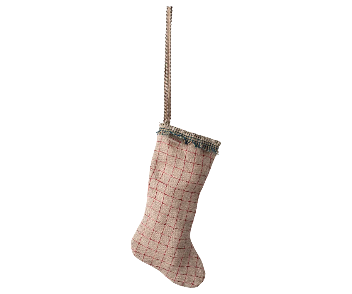 Maileg Stocking ornament, Checker - Sand