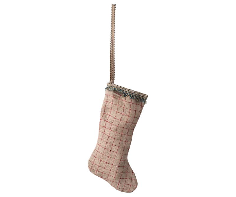 Maileg Stocking ornament, Checker - Sand