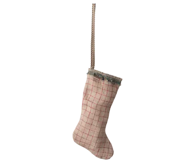 Maileg Stocking ornament, Checker - Sand