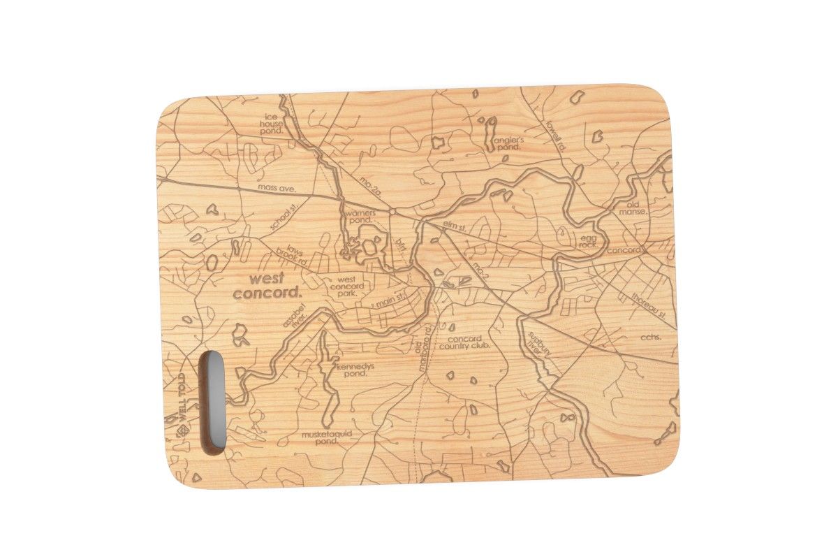 Home Town Map Bar Board-  WConcord
