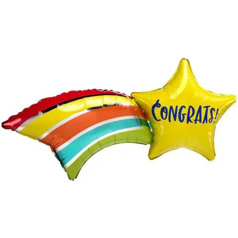 27&quot; Congrats Shooting Star Balloon