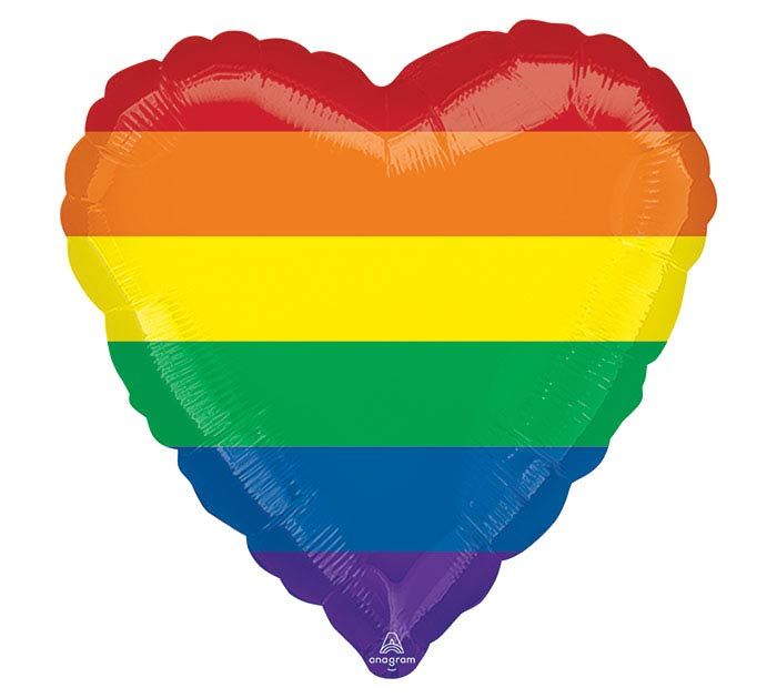 17&quot; Rainbow Heart Shape Balloon