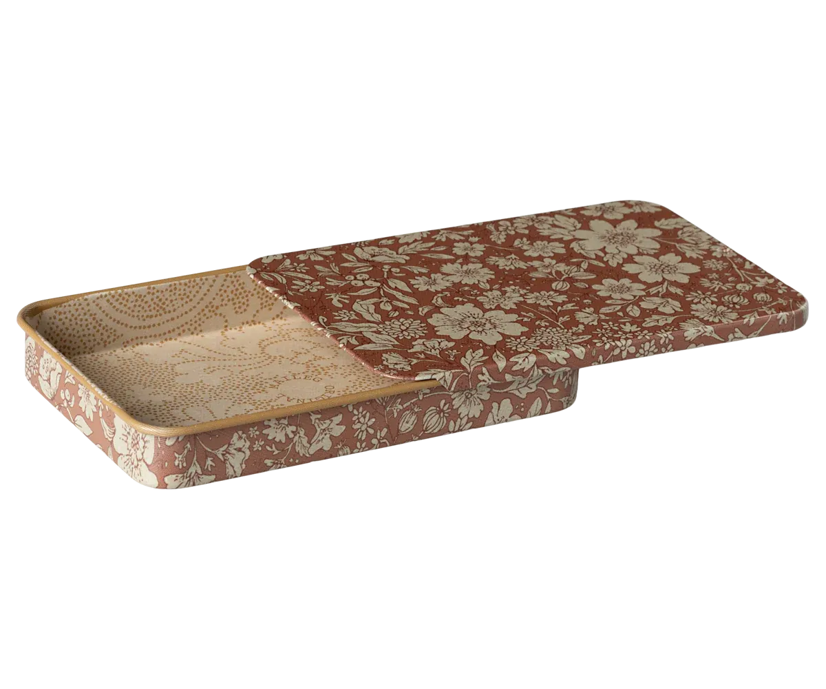 Maileg Metal box w. sliding lid, Blossom - Heather