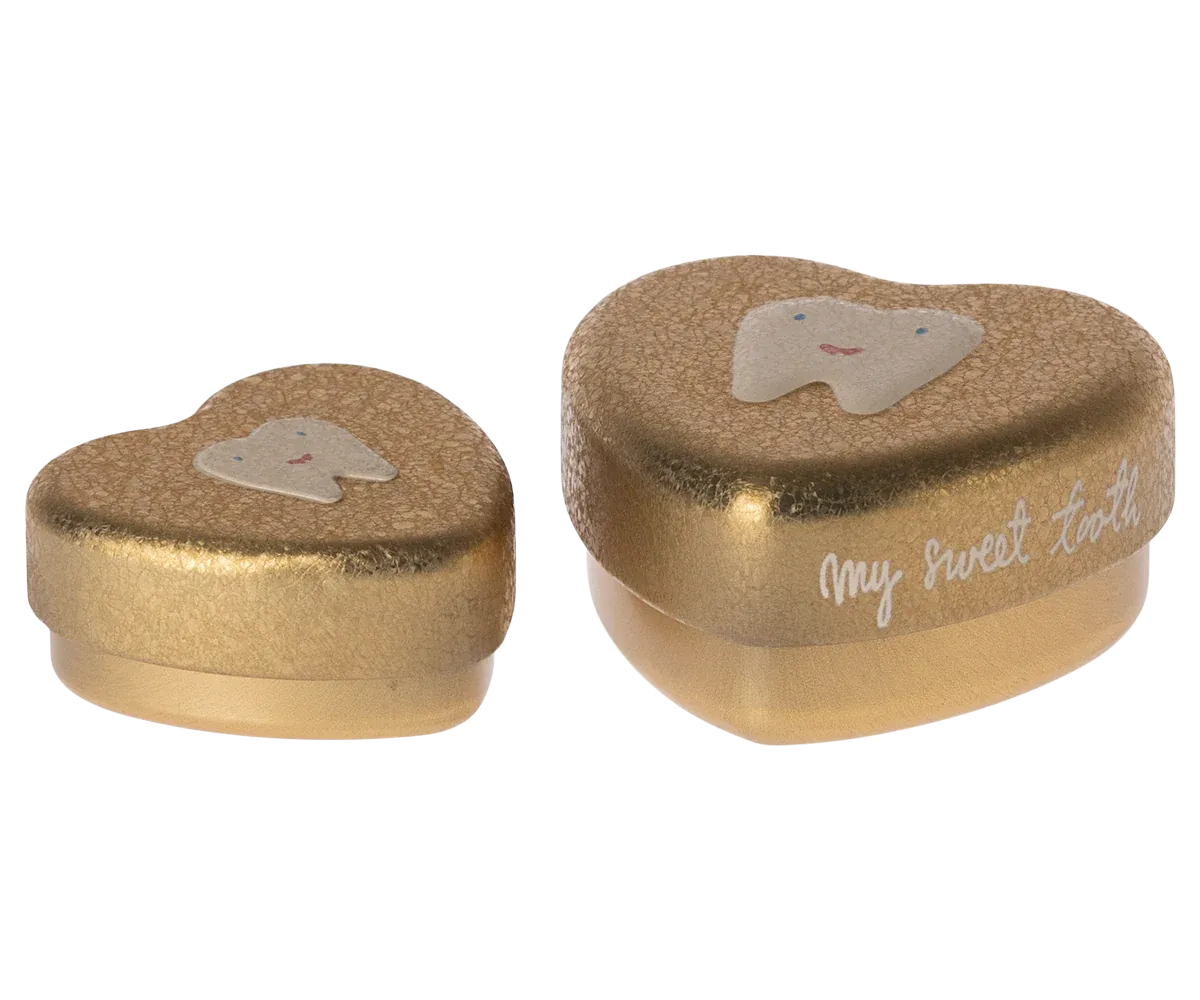 Maileg Tooth Box, Small 2 pcs - Gold