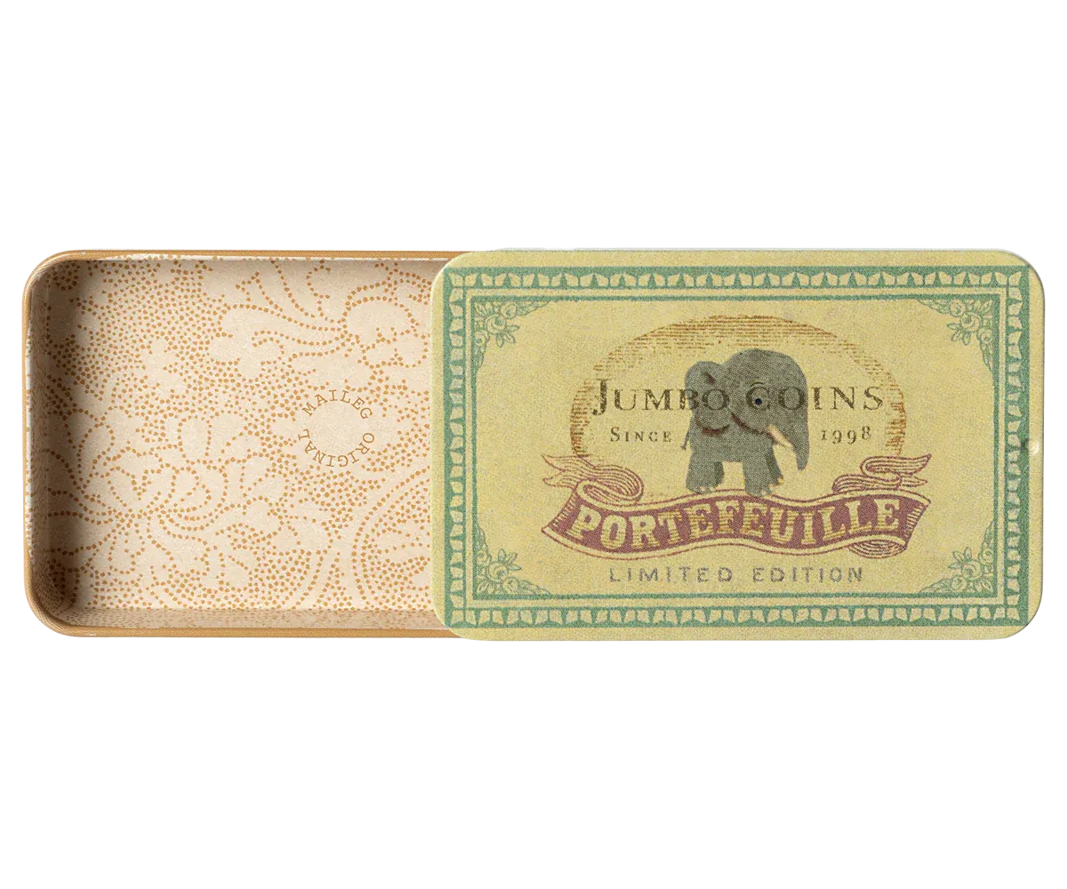 Maileg Metal box w. sliding lid, Jumbo coins