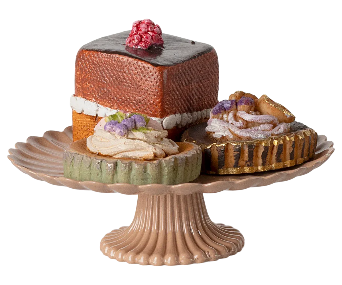 Maileg Cakes and cakestand, Mini