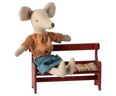 Maileg Bench, Mouse - Red