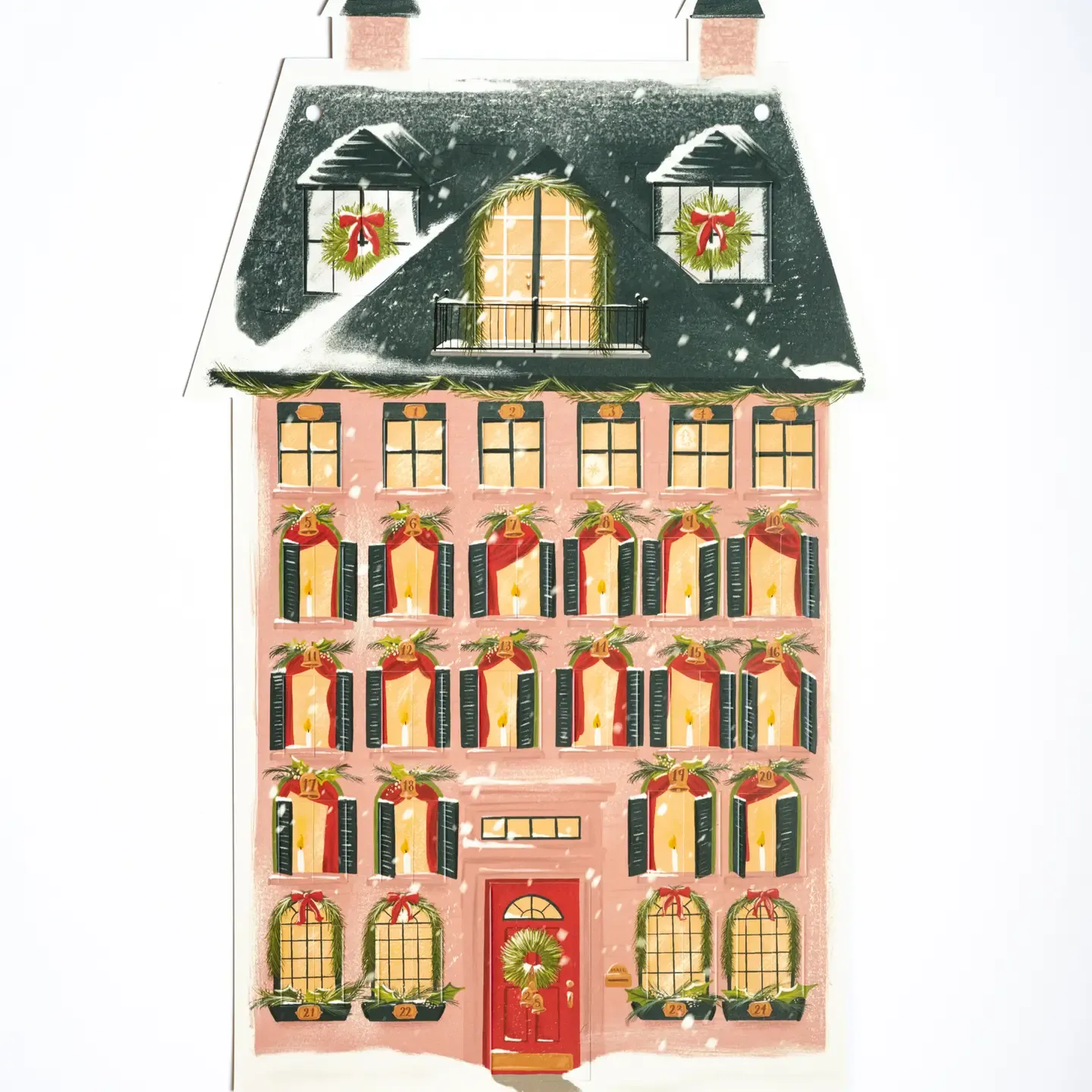 First Snow Christmas Countdown Paper Calendar Advent