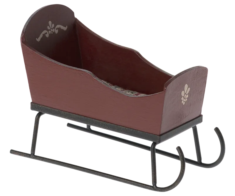 Maileg Sleigh, Mouse - Red