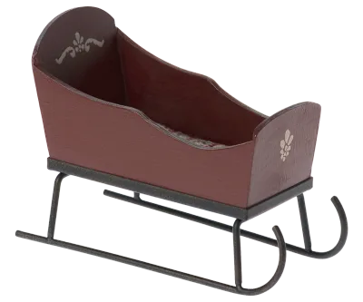 Maileg Sleigh, Mouse - Red