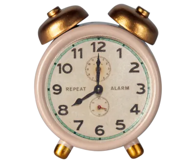 Maileg Alarm clock, Mouse - Powder