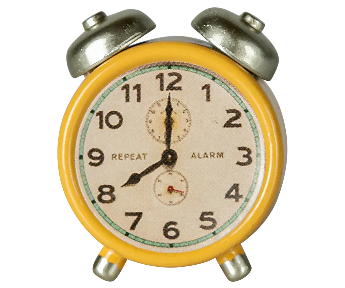 Maileg Alarm clock, Mouse - Yellow