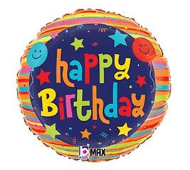 18&quot; HBD Balloons &amp; Stars