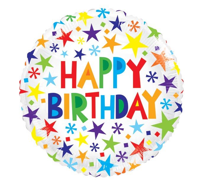 18&quot; HBD Colorful Stars 