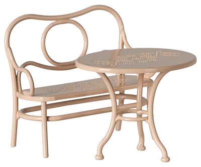 Maileg Café set, Mouse, Big - Pale pink 