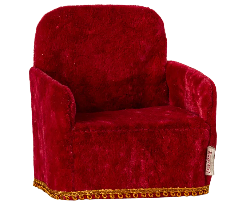 Maileg Folding chair, Mouse - Red