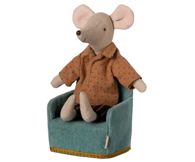 Maileg Folding chair, Mouse - Mint