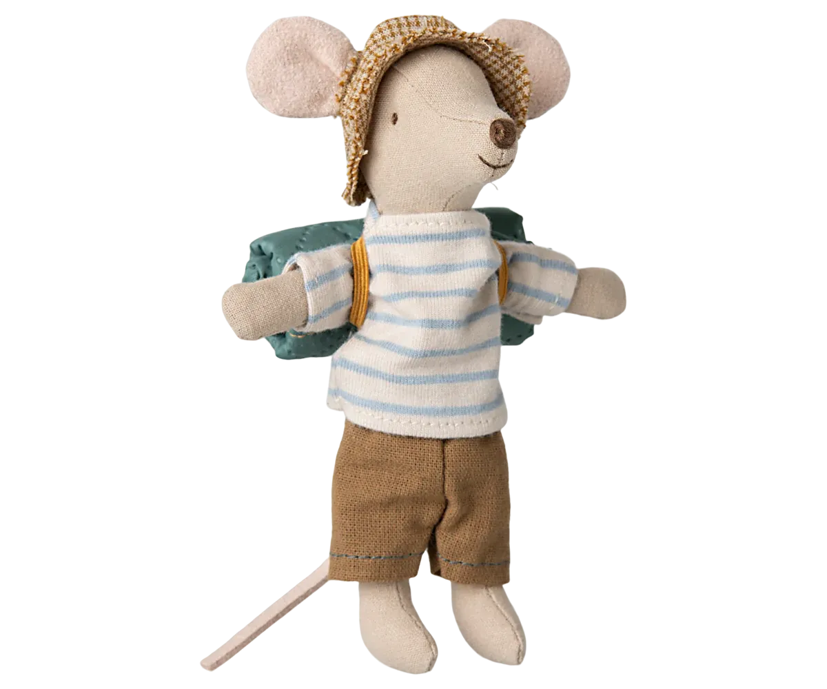Maileg Hiker mouse, Big brother - Stripes