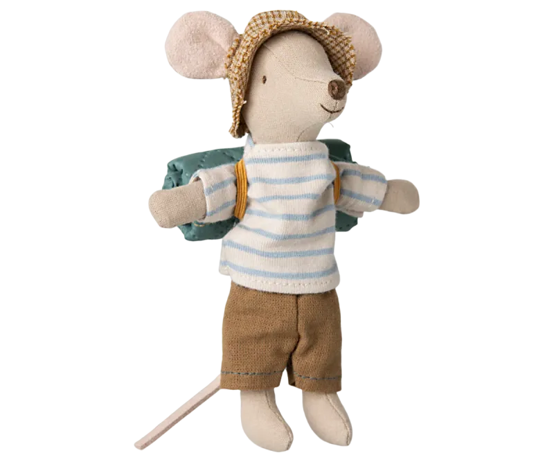 Maileg Hiker mouse, Big brother - Stripes