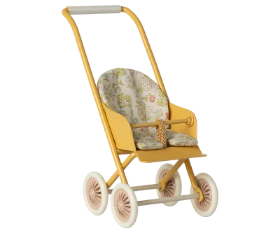 Maileg Stroller, Micro - Yellow