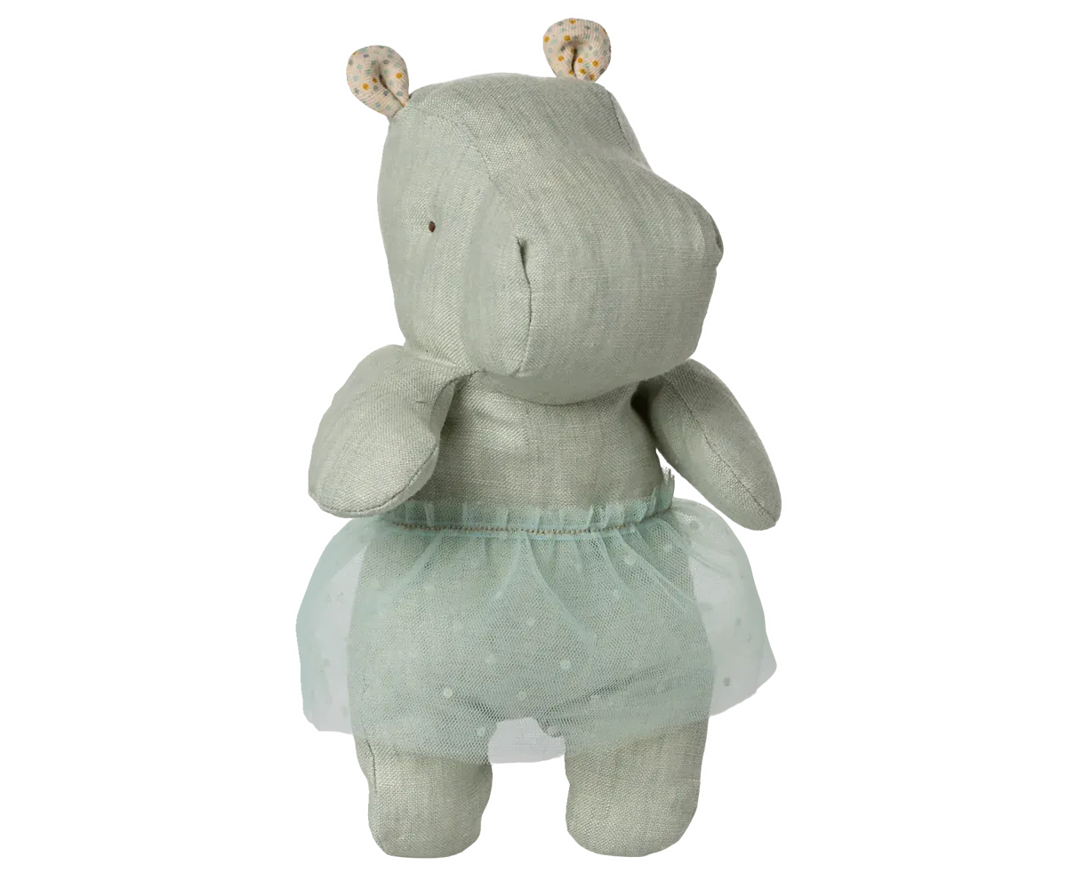 Maileg Safari friends, Hippo w. skirt, Small - Mint
