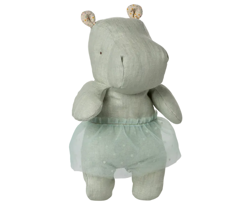 Maileg Safari friends, Hippo w. skirt, Small - Mint