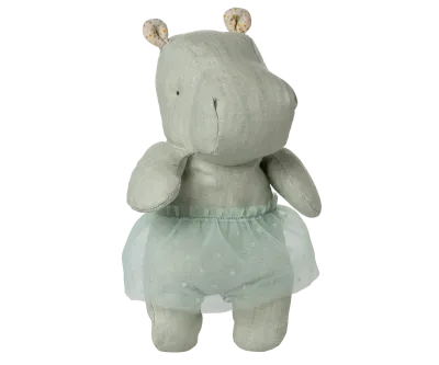 Maileg Safari friends, Hippo w. skirt, Small - Mint