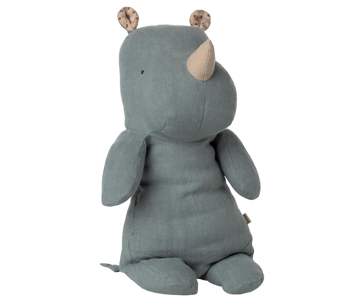 Maileg Safari friends, Rhino, Medium - Dusty blue
