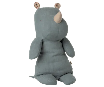 Maileg Safari friends, Rhino, Medium - Dusty blue