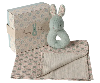 Maileg Rabbit rattle set - Mint