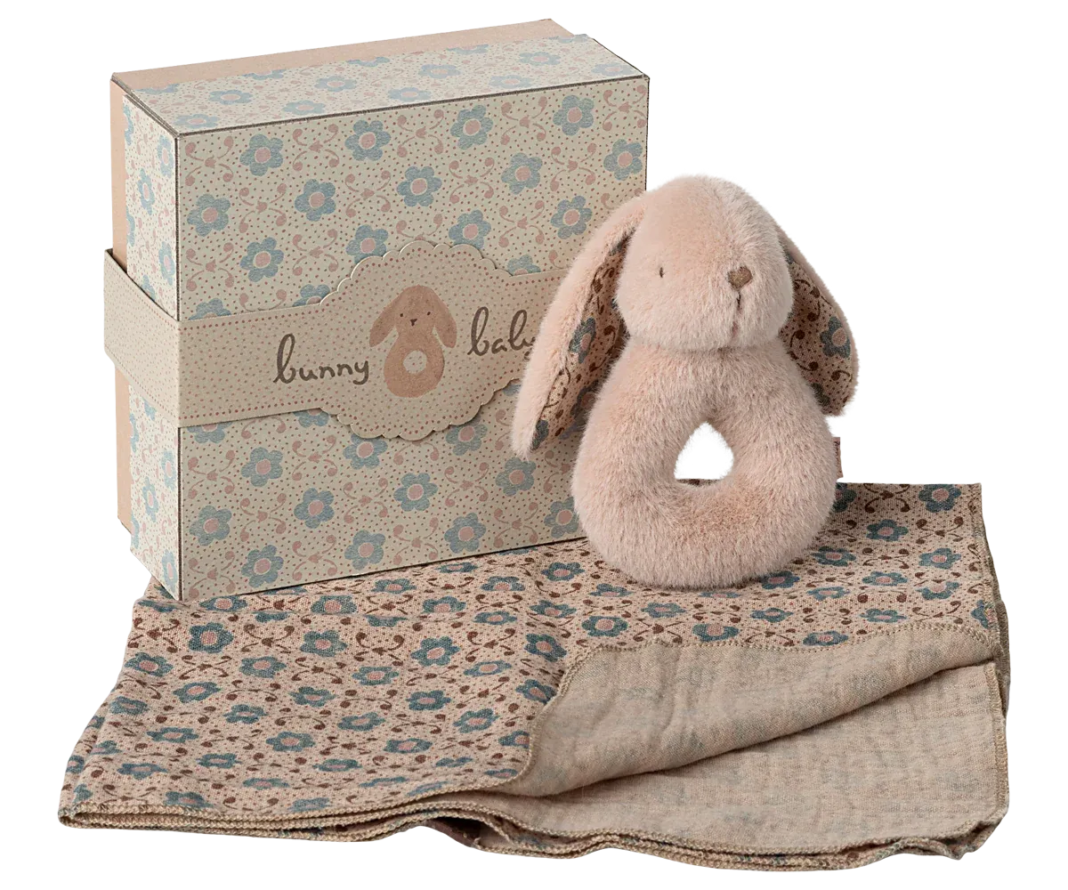 Maileg Bunny rattle set - Powder