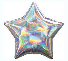 19&quot; Iridescent Star Balloon