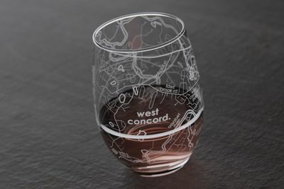 Hometown Map Glass