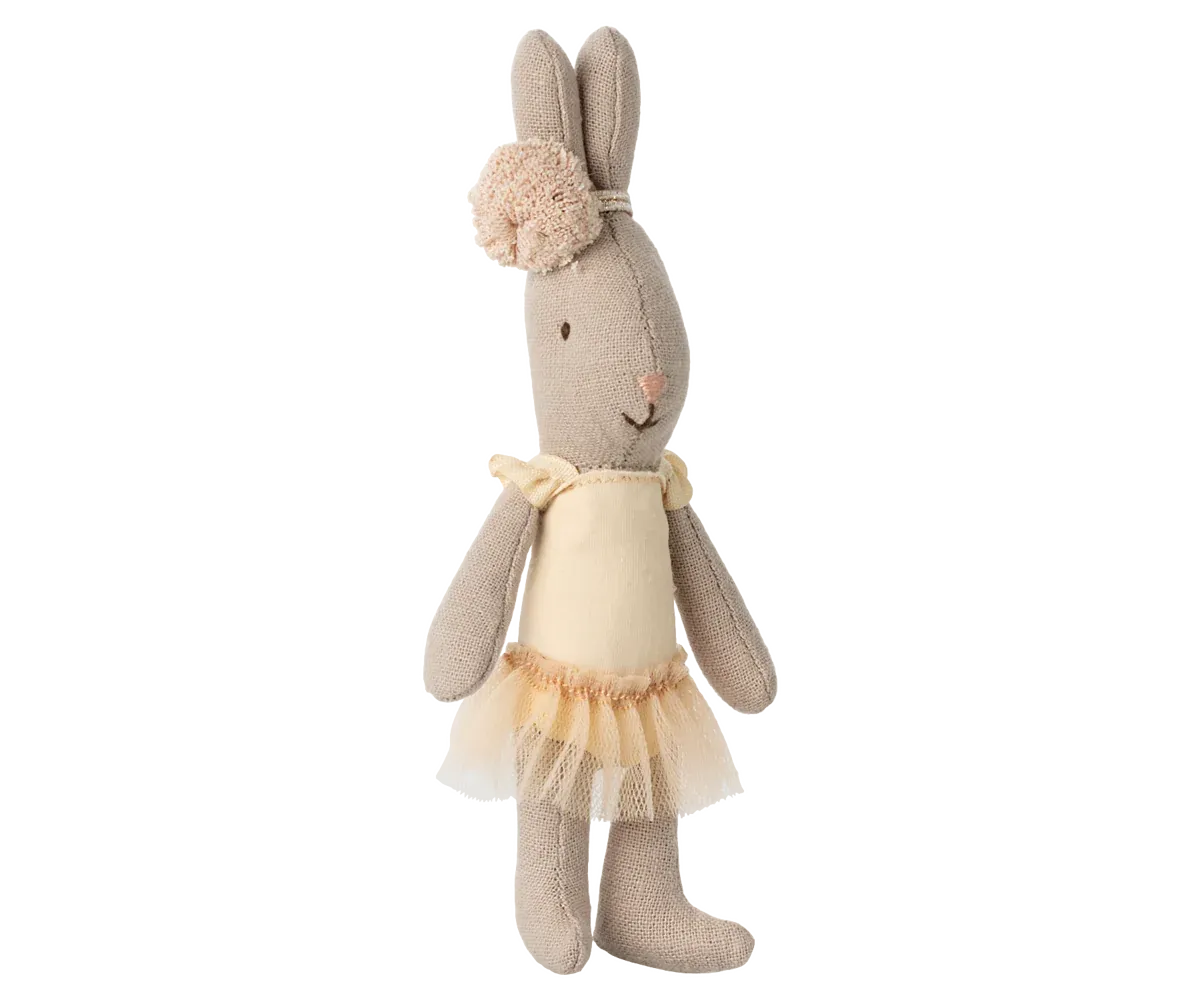 Maileg Rabbit, Micro - Ballet suit and skirt cream