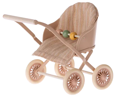 Maileg Stroller, Baby mouse - Rose
