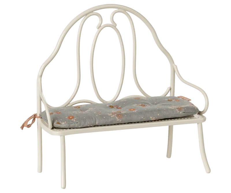 Maileg Vintage bench, Miniature - Off white