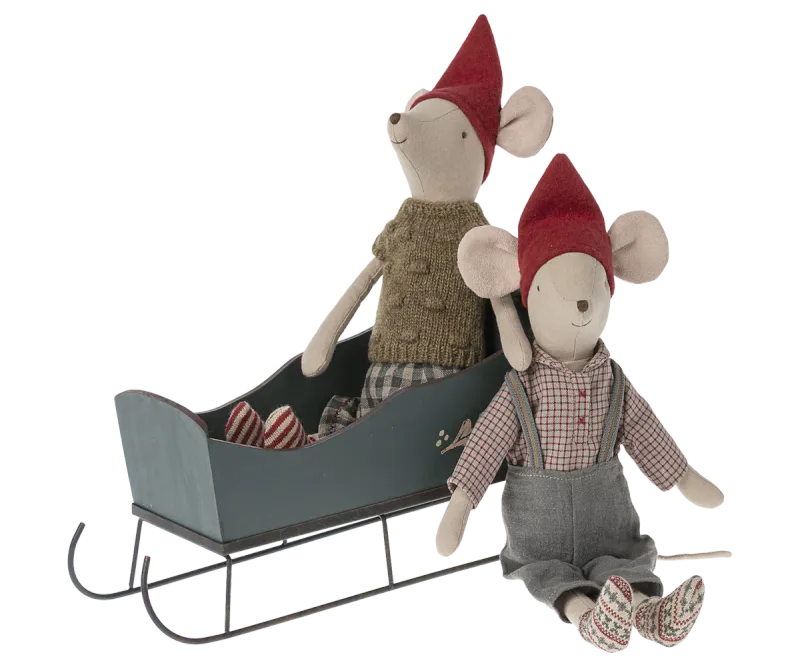 Maileg Sleigh, Medium - Green