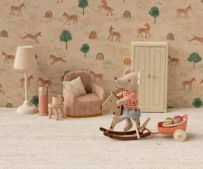 Maileg Rocking horse, Mouse - Spotted