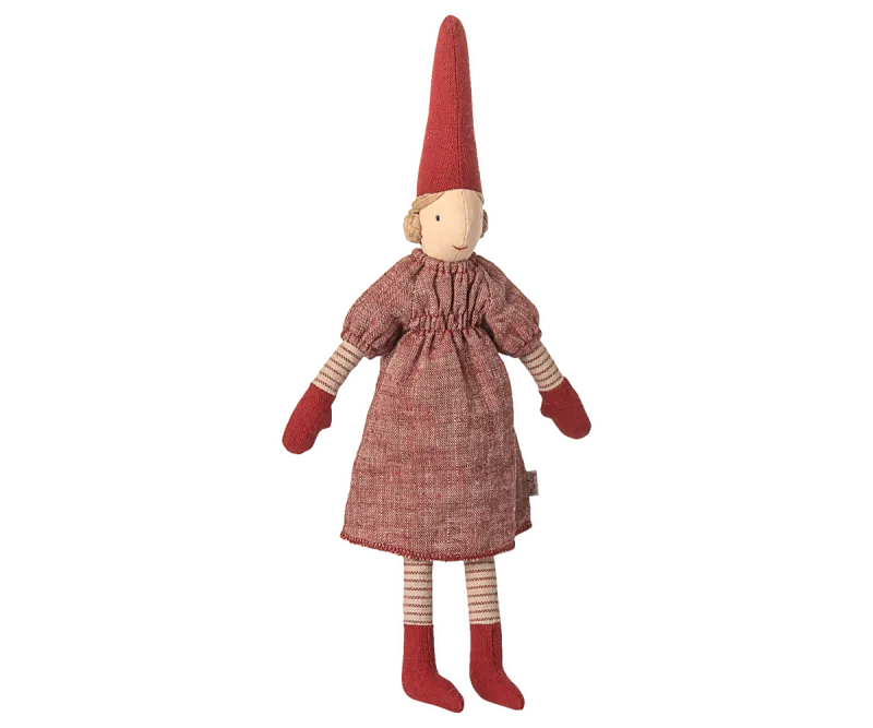 Maileg Pixy, Size 2 - Girl - Red dress