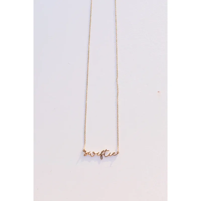 Swiftie Taylor Showgirl Necklace 18K Gold Plated 