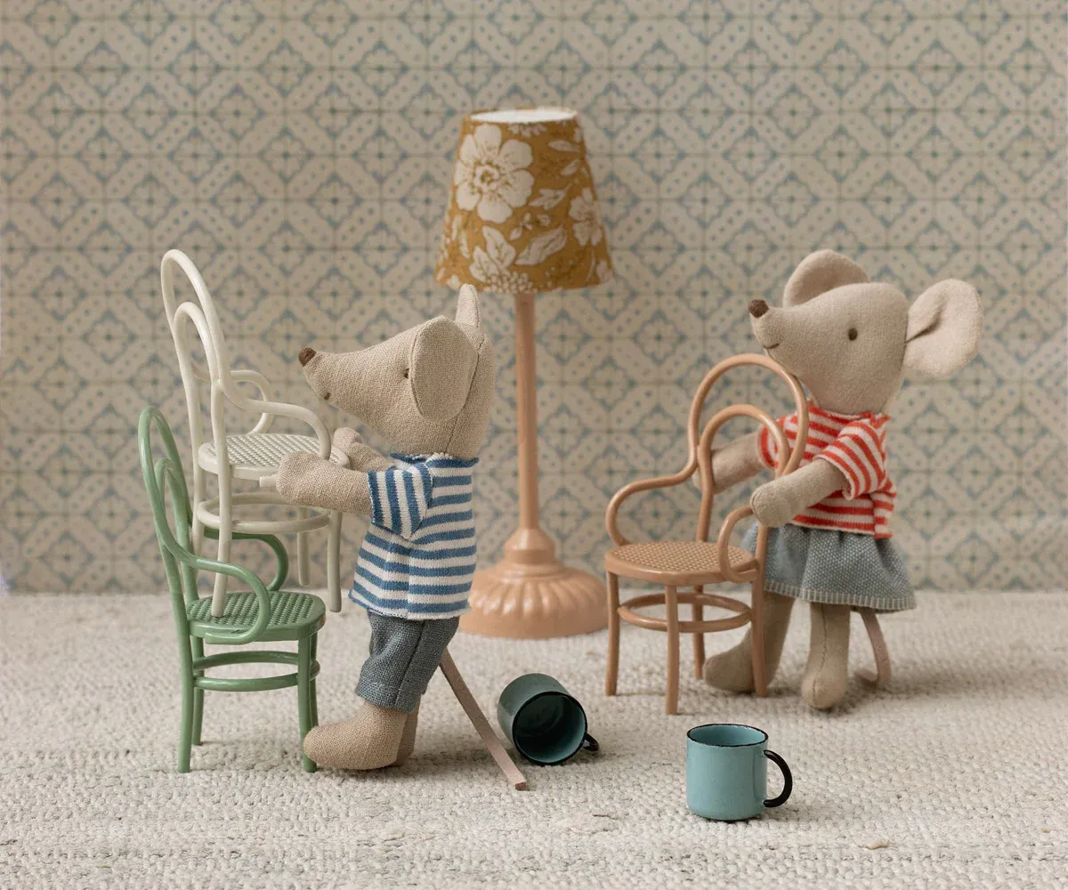 Maileg Vintage chair, Mini - Dark powder