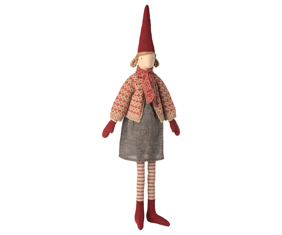 Maileg Pixy, Size 4 - Girl - Skirt and cardigan