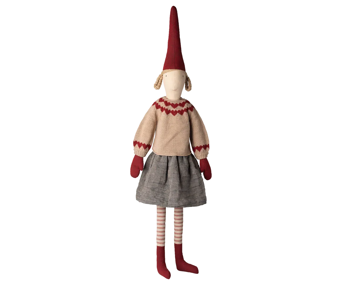 Maileg Pixy, Size 6 - Girl - Skirt and knitted  sweater