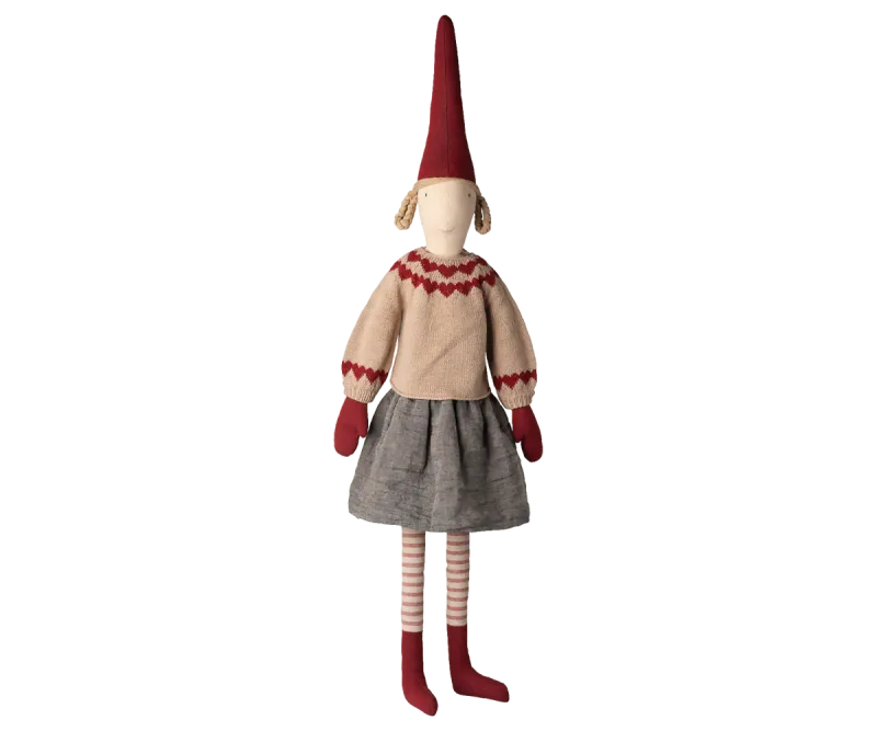 Maileg Pixy, Size 6 - Girl - Skirt and knitted  sweater