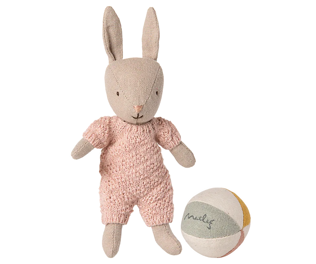 Maileg Rabbit set, Micro - Sand - Rose