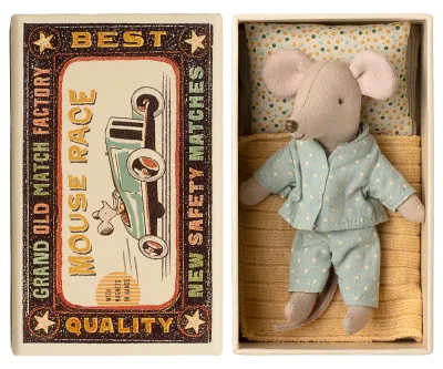 Maileg Little brother mouse in matchbox
